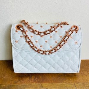 Rebecca Minkoff Gold Studded quilted leather bag